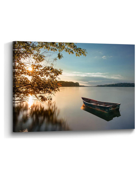 Pintura en Lienzo Lago al Atardecer 61x41 cm Decoración