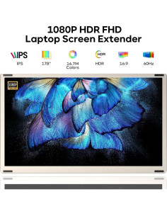 Extensor de Pantalla Triple Redalf 15.6" 1080P FHD para Laptop 2