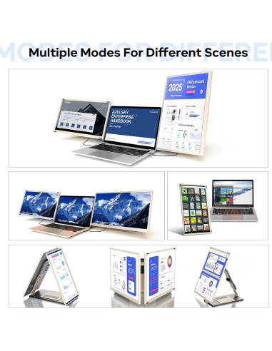 Extensor de Pantalla Triple Redalf 15.6" 1080P FHD para Laptop