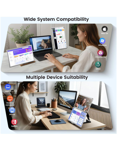 Extensor de Pantalla para Laptop 15.6" VargaoliDeal FHD 1080P