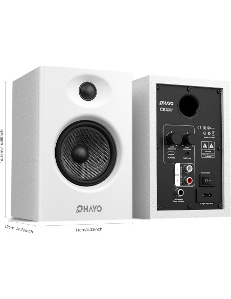 Altavoces de Computadora OHAYO C6 60W Bluetooth 5.3 Estéreo 2.0