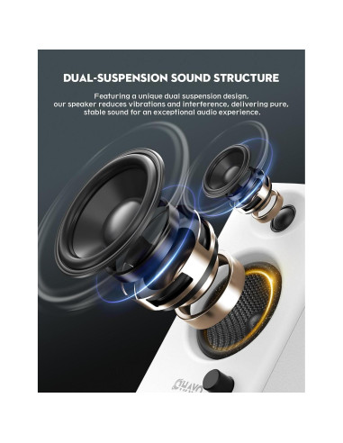 Altavoces de Computadora OHAYO C6 60W Bluetooth 5.3 Estéreo 2.0