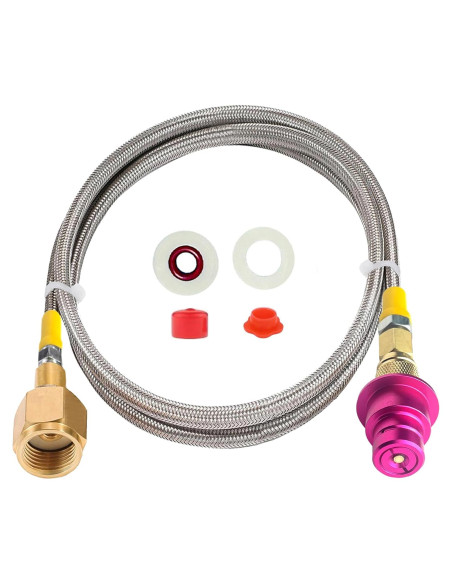 Adaptador Rápido CGA320 KUMAS para Máquina de Soda CO2 152.4cm