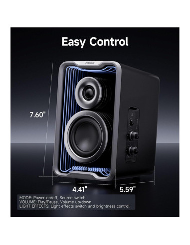 Altavoces Activos Edifier QR30 Bluetooth 30W USB-A AUX Negro