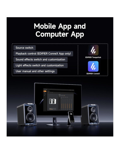 Altavoces Activos Edifier QR30 Bluetooth 30W USB-A AUX Negro