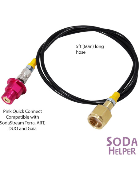 Kit Manguera y Base Adaptador CO2 para SodaStream ART