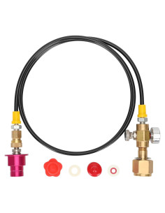 Adaptador de Conector Rápido CO2 Hosile con Manómetro y Válvula