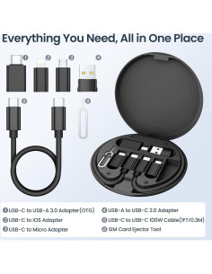 Kit Adaptador Carga USB Elebase 100W con Cable 30.48cm 2