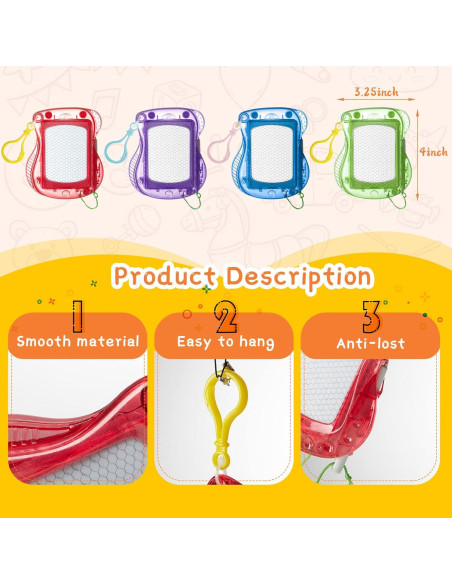 24 Mini Tableros de Dibujo Magnéticos Outus 8.25x10.16cm