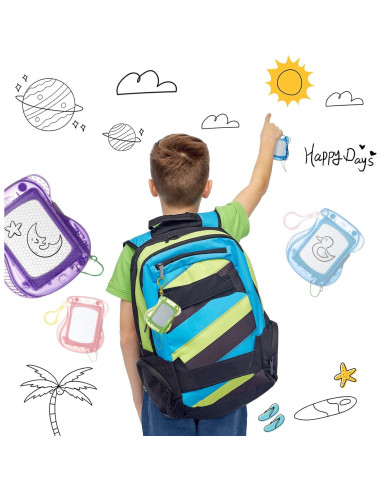 24 Mini Tableros de Dibujo Magnéticos Outus 8.25x10.16cm