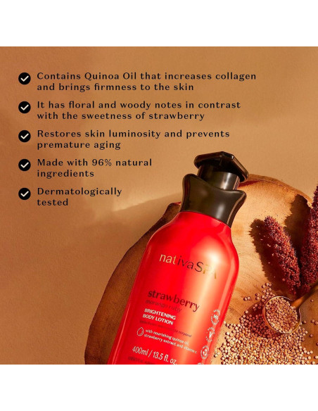 Loción Corporal Antioxidante Nativa SPA Fresa Rubí 450g