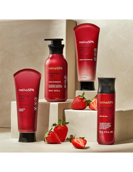 Loción Corporal Antioxidante Nativa SPA Fresa Rubí 450g