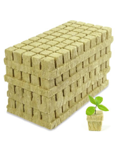 Cubos de Rockwool 1" SKINNYBUNNY para Hidroponía - 200 Unidades