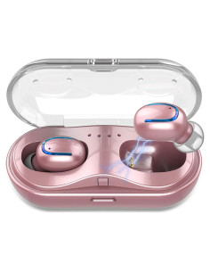 Auriculares Inalámbricos Bluetooth Q13 Rosa Dorado IPX7