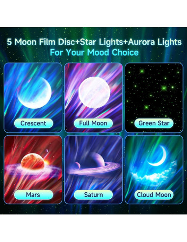 Proyector de Estrellas Luz Galáctica TK.CO. WH-E12A 21 Colores