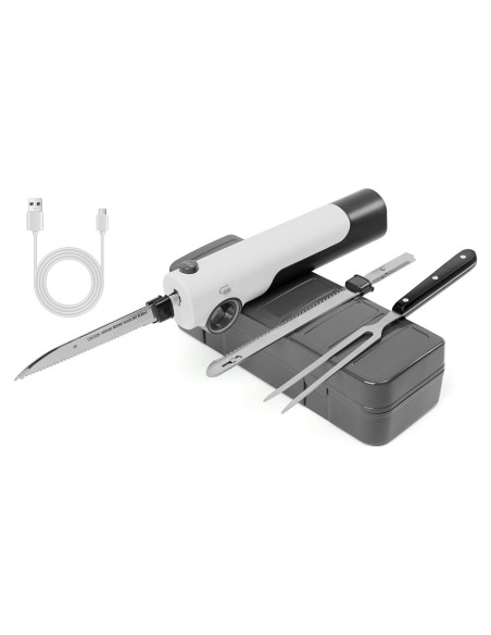 Cuchillo Eléctrico Inalámbrico TUMIDY 40W con Tenedor