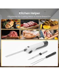 Cuchillo Eléctrico Inalámbrico TUMIDY 40W con Tenedor 2