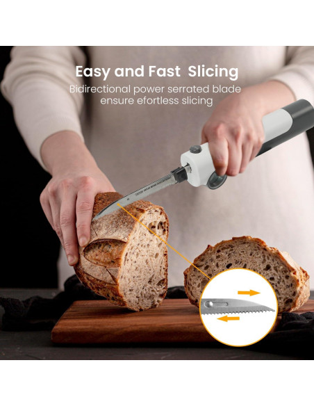 Cuchillo Eléctrico Inalámbrico TUMIDY 40W con Tenedor