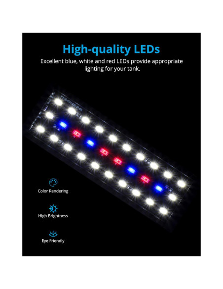 Luz de Acuario LED NICREW Clip On para Plantas 21.17x6.70cm
