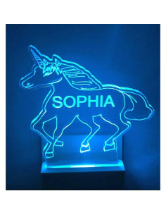 Luz Nocturna LED Enchufable Personalizada Unicornio 12.7 cm 2