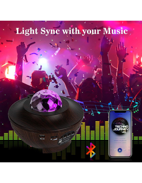 Proyector de Estrellas Itayak BL-XK01 con Control Remoto y Bluetooth