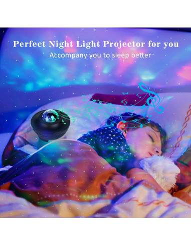 Proyector de Estrellas Itayak BL-XK01 con Control Remoto y Bluetooth