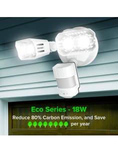 Luz LED Exterior SANSI 18W con Sensor de Movimiento IP65 2