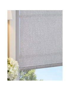Cortina enrollable sin cordón Curtainworks 119.4x162.6 cm Gris 2