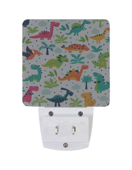 Juego de 2 Lámparas Nocturnas LED Vdsrup Dinosaurio con Sensor