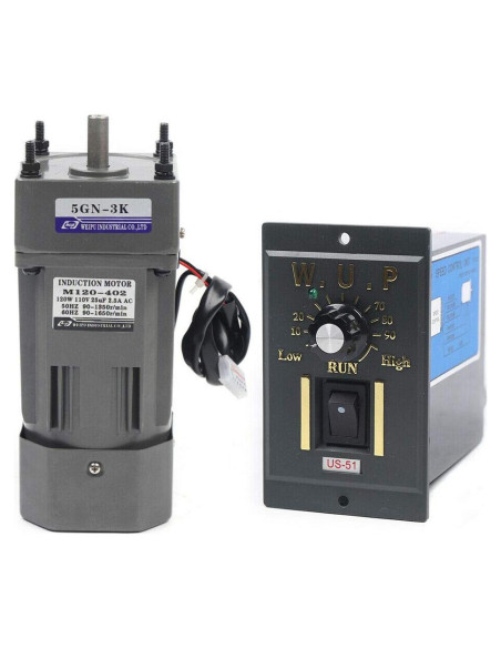 Motor Eléctrico de Engranaje AC YUINDY 110V 120W 0-450 RPM