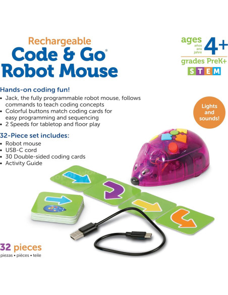 Ratón Robot Programable Recargable Recursos de Aprendizaje Ratón Robot Programable Recargable Recursos de Aprendizaje