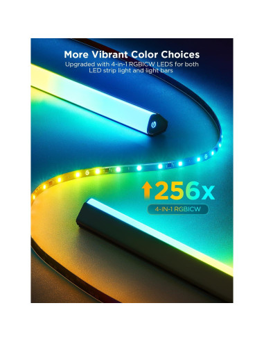 Kit de Luz de Fondo LED Govee H605A 3.6m RGBICW para TV 55-65"