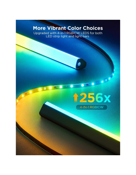 Kit de Luz de Fondo LED Govee H605A 3.6m RGBICW para TV 55-65"
