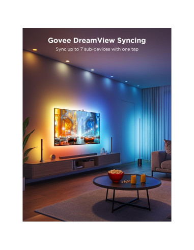 Kit de Luz de Fondo LED Govee H605A 3.6m RGBICW para TV 55-65"