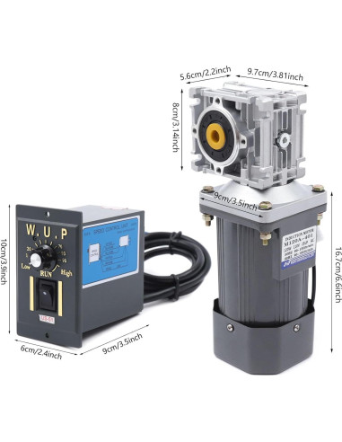 Motor Eléctrico de Engranaje YUINDY 110V 120W 0-33RPM Ajustable