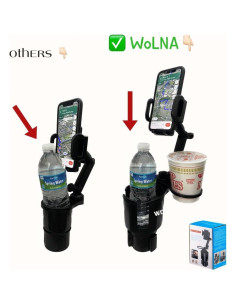 Soporte para Teléfono de Auto WOLNA 3 en 1 con Taza Expandible 2