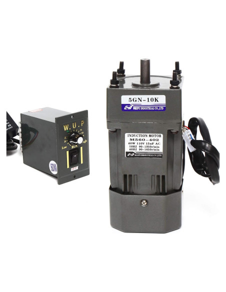 Motor de Engranaje AC 60W 110V Reversible con Controlador