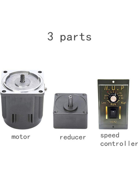 Motor de Engranaje AC 60W 110V Reversible con Controlador