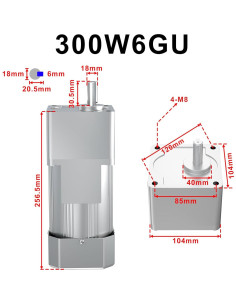 Motor de Engranaje Reversible 300W BBQ Driver 15RPM 2