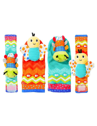 Sonajeros para Bebés Koty Oruga - Juguete Sensorial 0-6 Meses