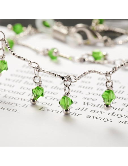 Cadena de Gafas LIKGREAT Verde Plateado 78.74 cm Ajustable