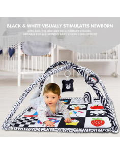 Alfombra de Juego para Bebés Gymboree 82x82 cm con 5 Juguetes 2