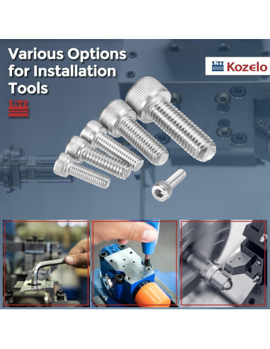 30 Tornillos Hexagonales M2-0.4 x 28mm Acero Inoxidable Kozelo