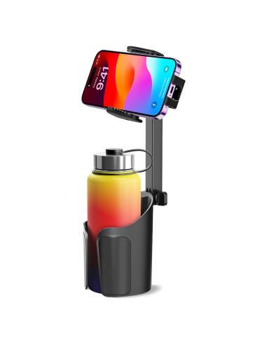 Soporte para Teléfono y Portavasos 2 en 1 Blarie Ajustable