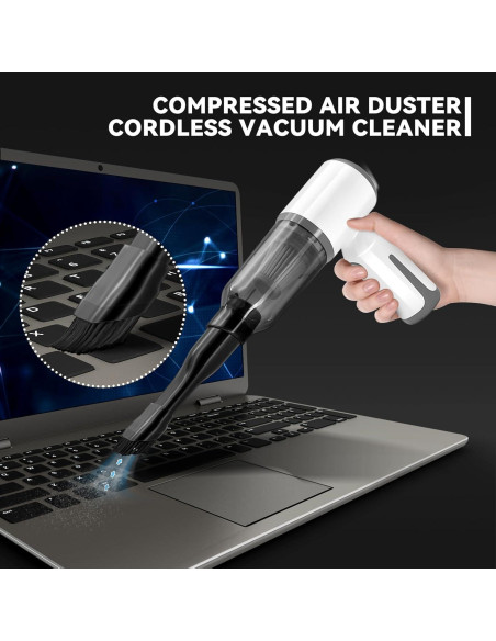 Aspiradora Inalámbrica Flla CV103 - 3 en 1, 5500PA, Blanco