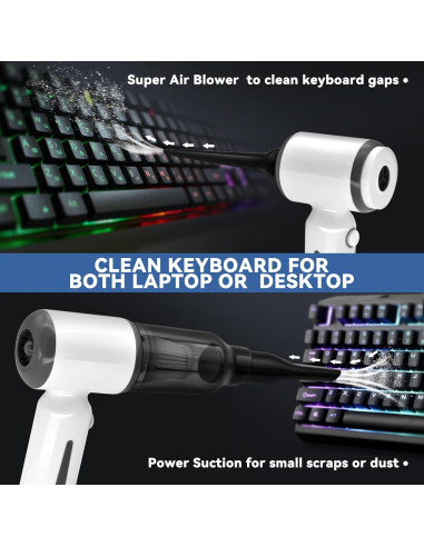 Aspiradora Inalámbrica Flla CV103 - 3 en 1, 5500PA, Blanco