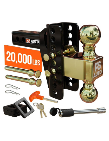 Enganche de Remolque Ajustable PSAUTO 20,000 LBS Acero 6"