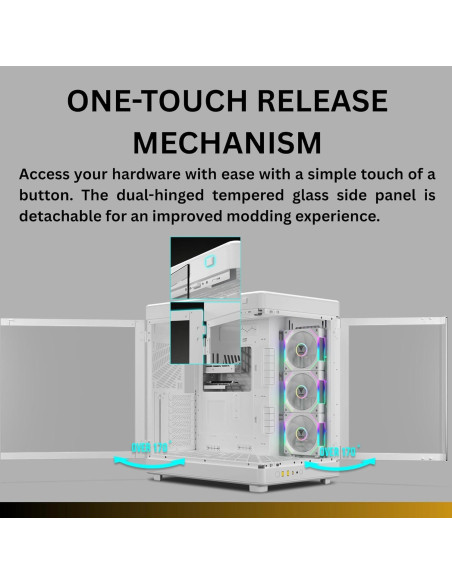 Caja de Juego Gamdias NESO P1 PRO WW RGB Vidrio Templado