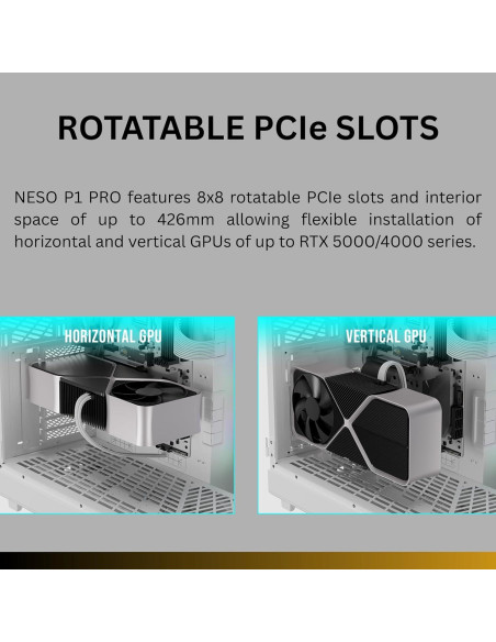 Caja de Juego Gamdias NESO P1 PRO WW RGB Vidrio Templado