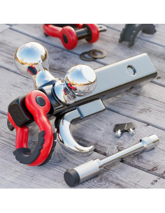 Enganche de Remolque Ayleid Tri-Bola 2" con Pasador Antirrobo 2